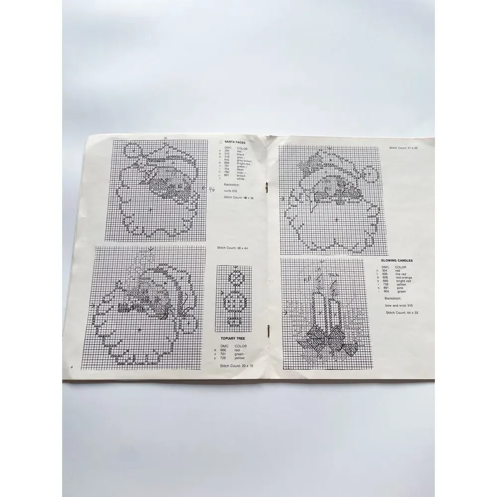 Vintage A Merry Little Christmas Holiday Counted Cross Stitch Chart Book